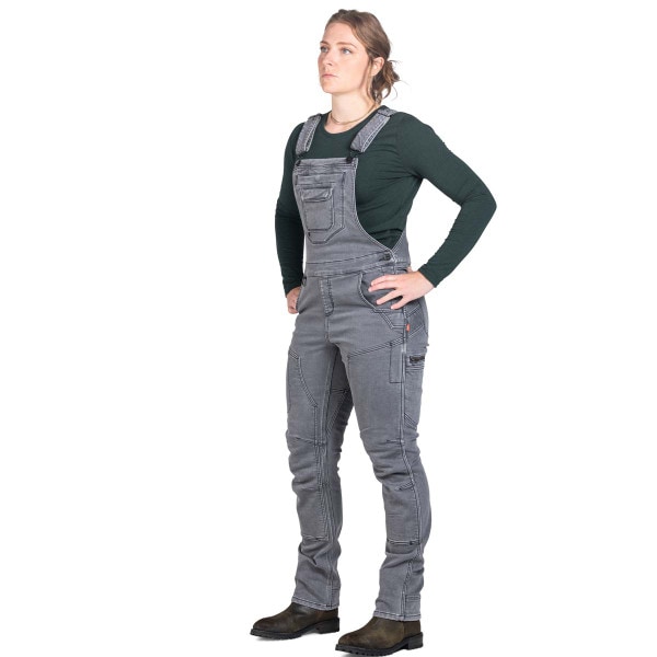 Dovetail Women's Freshley Overall Drop Seat - Grey Thermal Denim